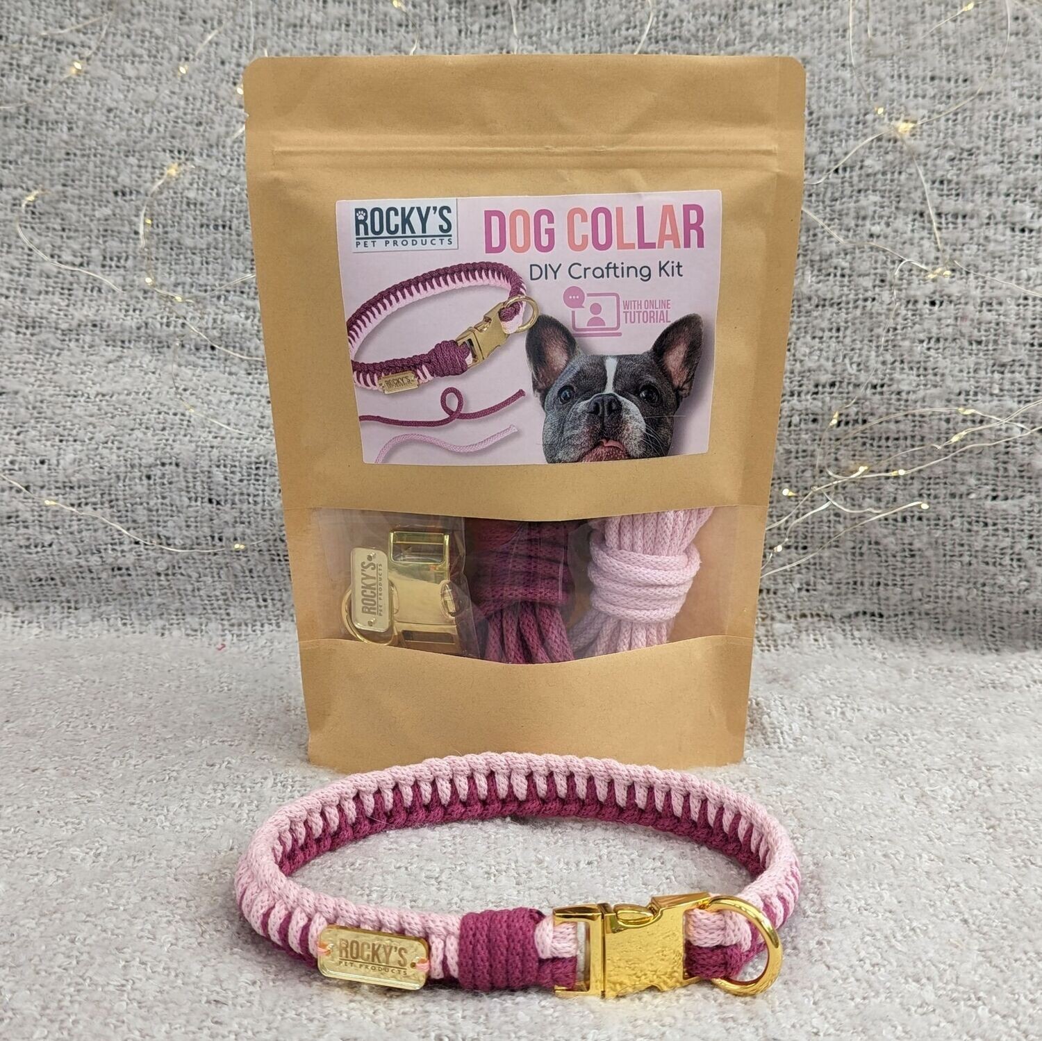 Make Your Own Macramé Dog Collar - PINK