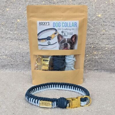 Make Your Own Macramé Dog Collar Kit - BLUE