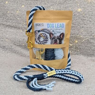 Make Your Own Braided Dog Lead - BLUE