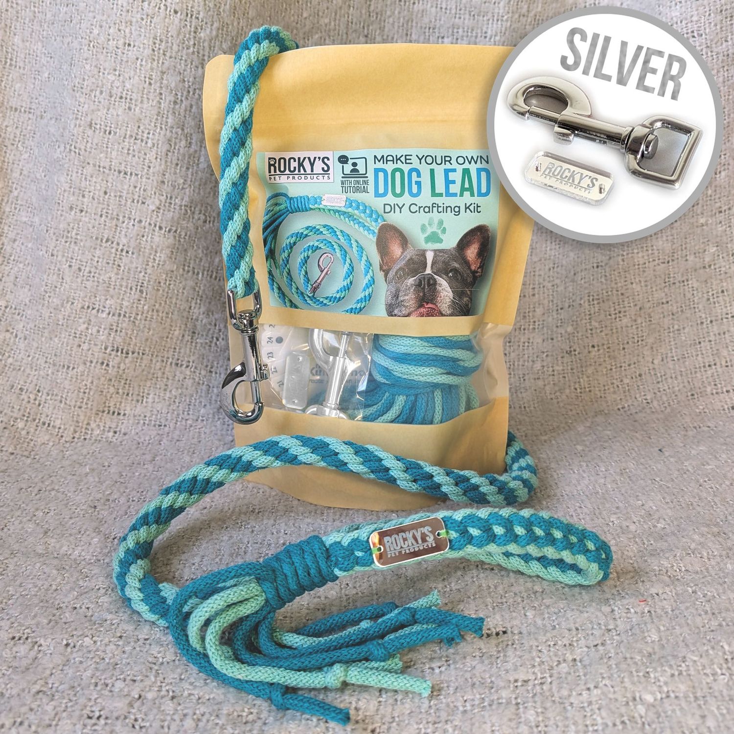SILVER Hardware - Make Your Own Dog Lead Craft Kit - MINT