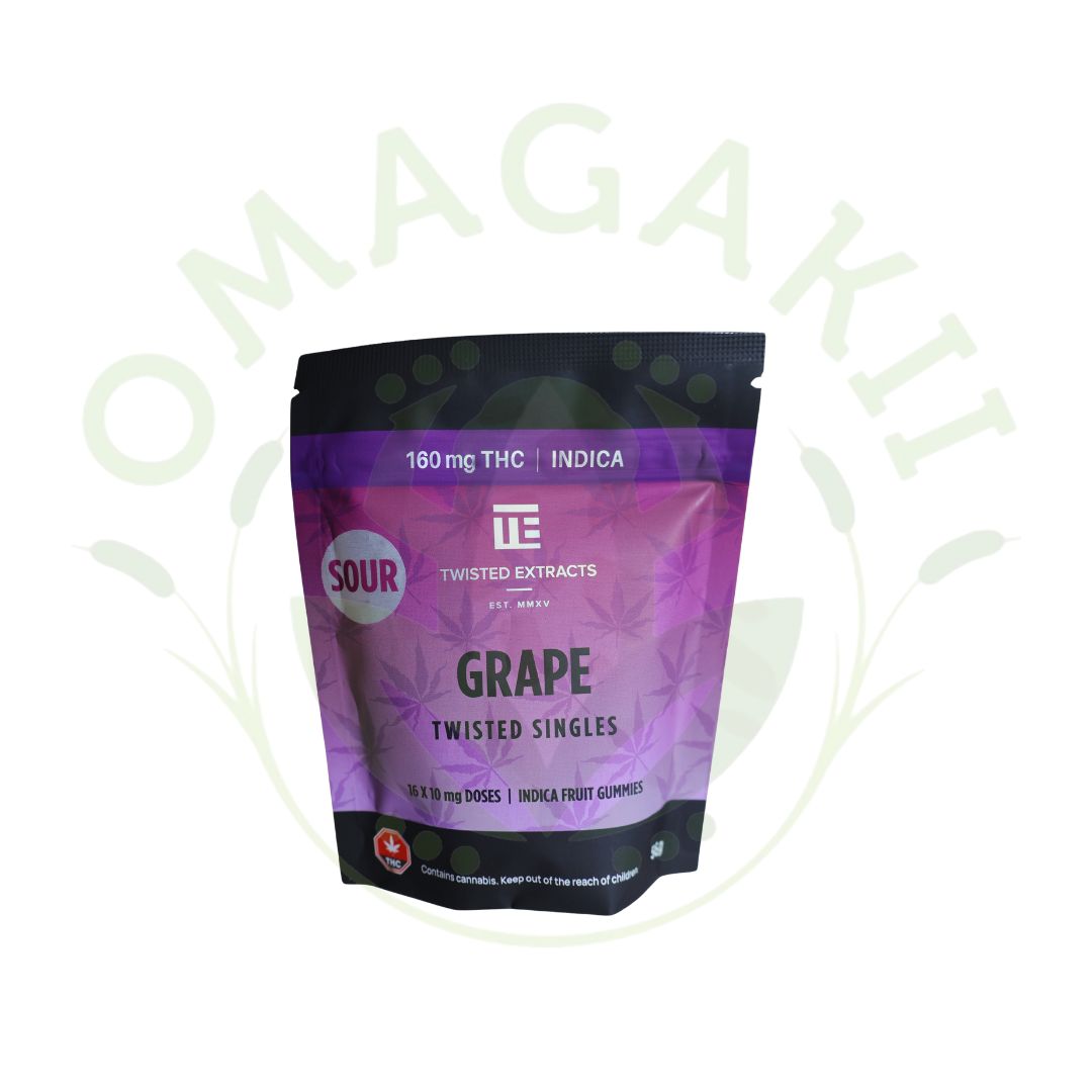 TE - Sour Twisted Singles 160MG*, Types: Indica Grape