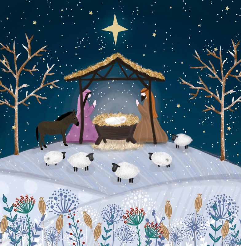 Starlit Nativity  - Pack of 10 Cards