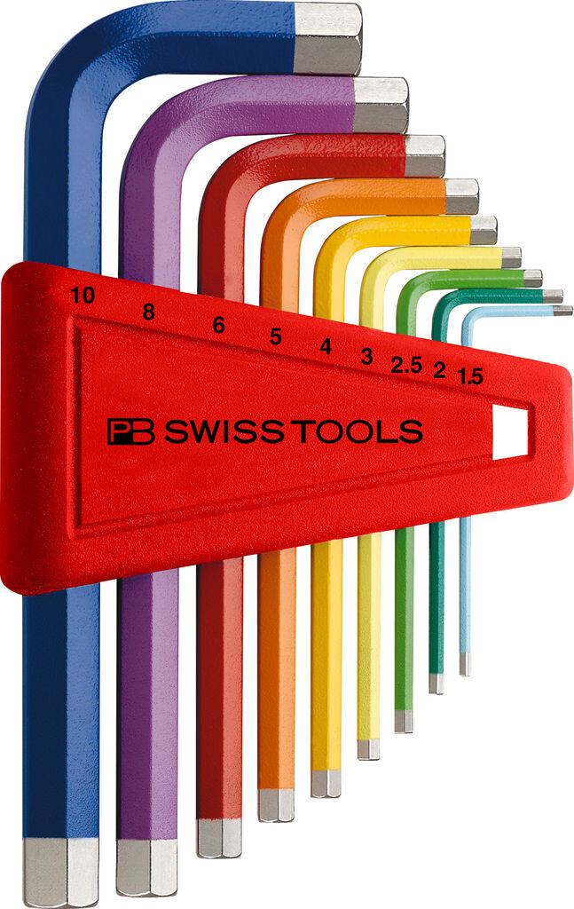 210H-10 Rainbow Hex Key L-wrenches Set, Metric