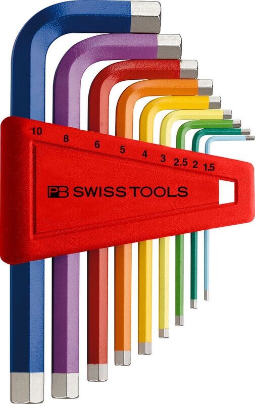 210H-10 Rainbow Hex Key L-wrenches Set, Metric