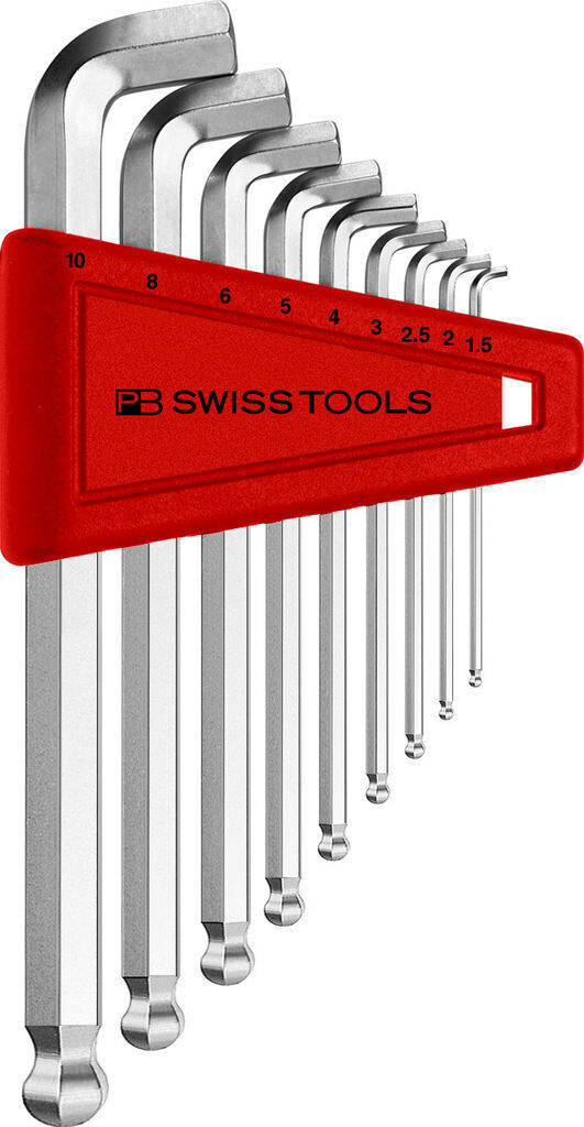 2212H-10 Hex Key L-Wrench Set, 100° Angle