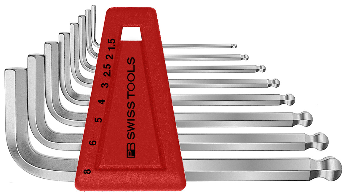 212 Hex Key L-Wrench Sets, Ball End, Metric