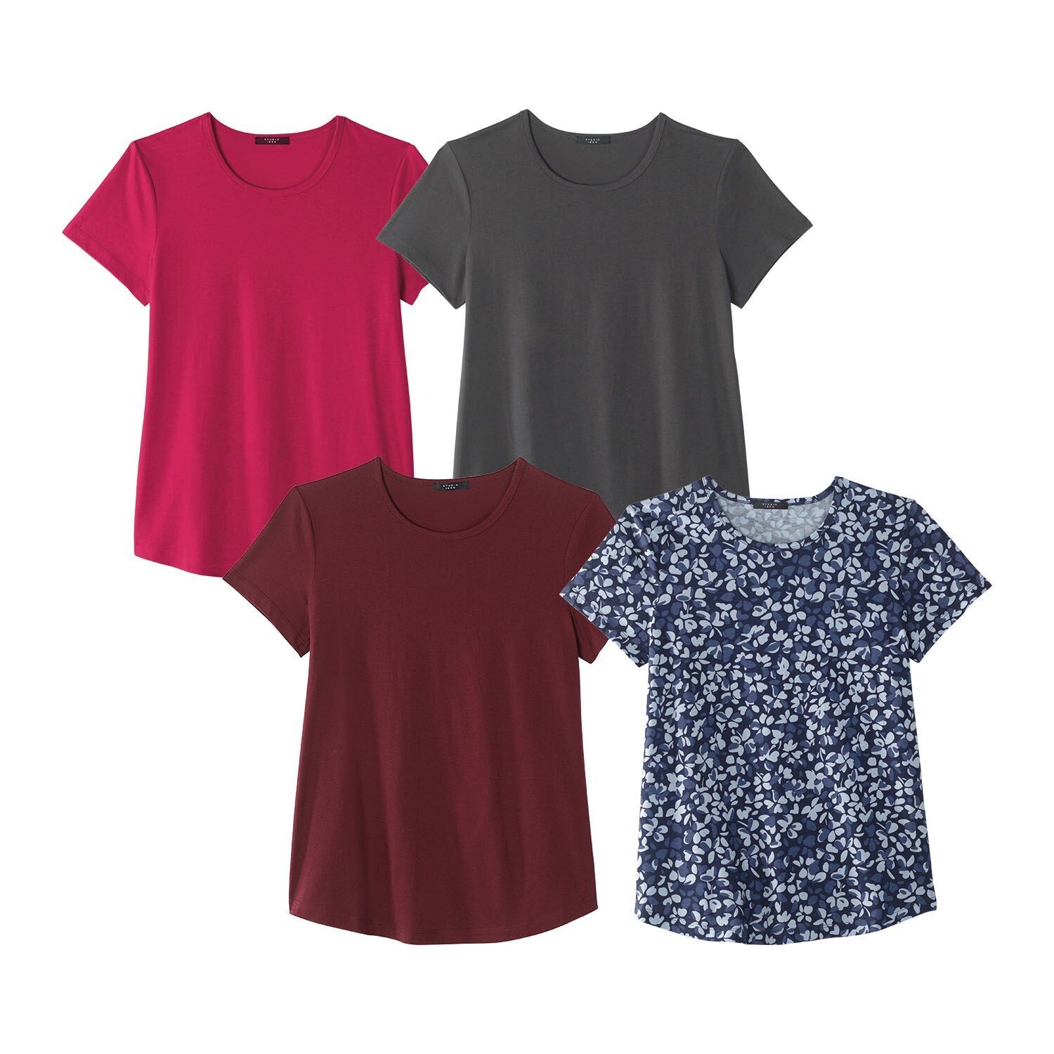 4-Pack Crew Neck Tees