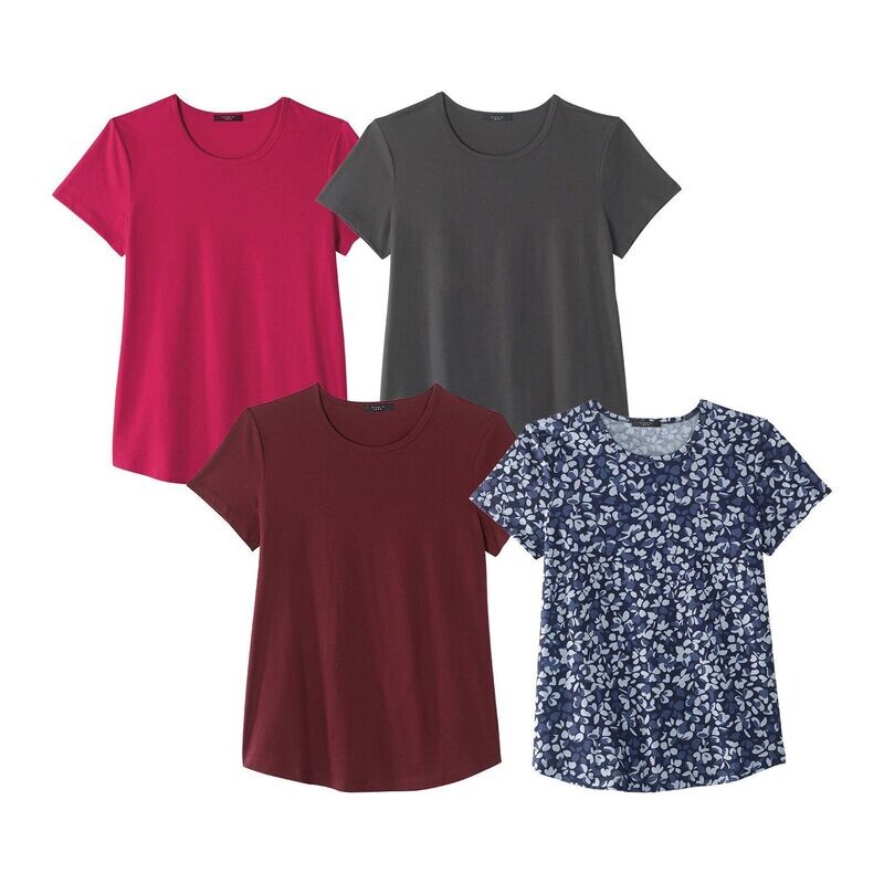 4-Pack Crew Neck Tees