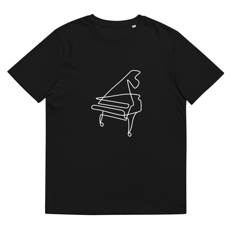 Unisex organic cotton t-shirt Piano minimalistic