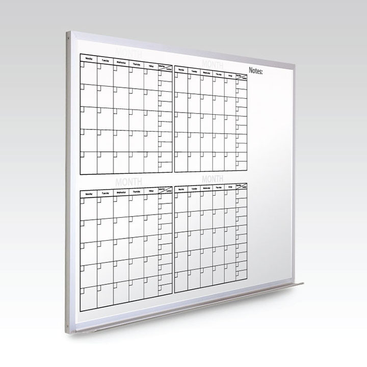 Custom 4 Month At-A-Glance Magnetic Whiteboard Calendar 36 x 24
