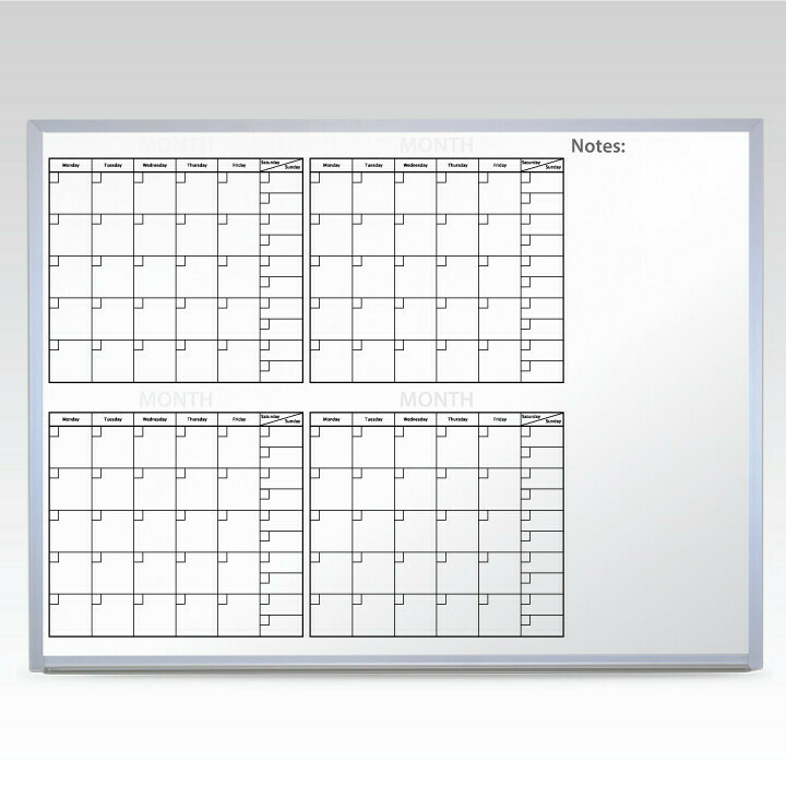 Custom 4 Month At-A-Glance Magnetic Whiteboard Calendar  36 x 24