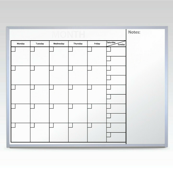 Custom Monthly At-A-Glance Magnetic Whiteboard Calendar  47 x 35