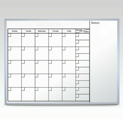 Custom Monthly At-A-Glance Magnetic Whiteboard Calendar  47 x 35