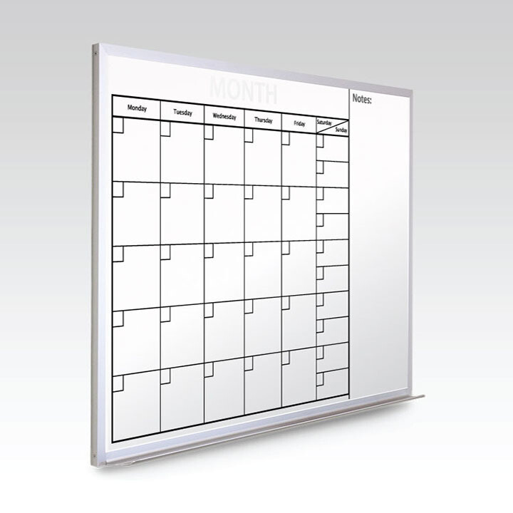 Custom Monthly At-A-Glance Magnetic Whiteboard Calendar  36 x 24