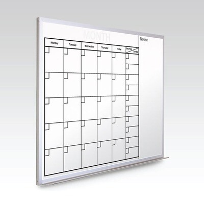 Custom Monthly At-A-Glance Magnetic Whiteboard Calendar 36 x 24
