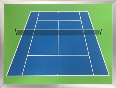 Coach's Tennis Whiteboard Kit - Preprinted Tennis Court with Magnets