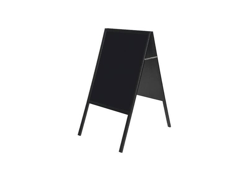 MasterVision Magnetic Wet Erase A-Frame Sign Board, 33" x 21", Black Wood Frame