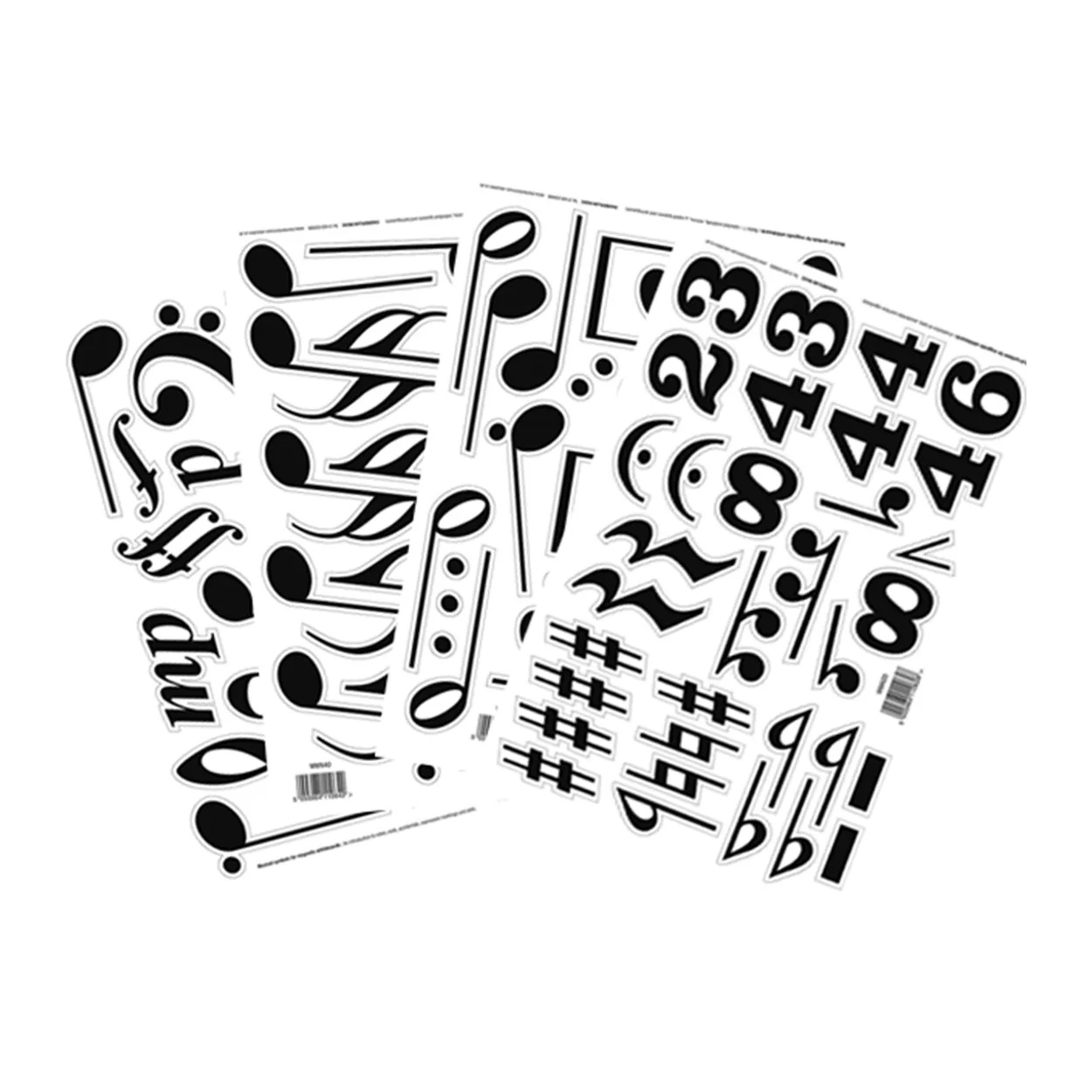 Magnetic Music Notes & Symbols (Pack of 4 separate sheets)