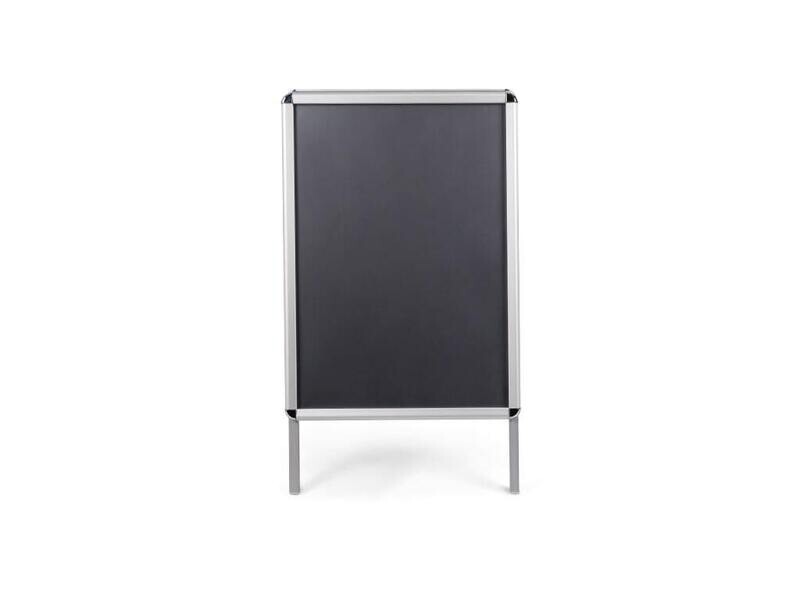 MasterVision Wet Erase A-Frame Sign Board, Poster Holder, 33" x 22", Aluminum Frame, Black Surface