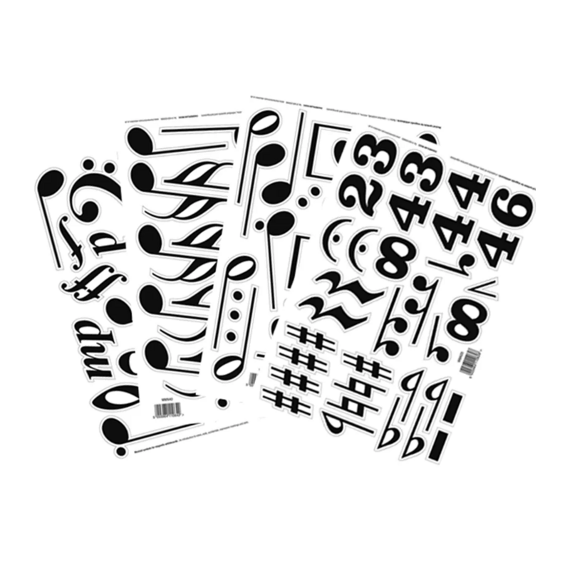 Magnetic Music Notes & Symbols (Pack of 4 separate sheets)