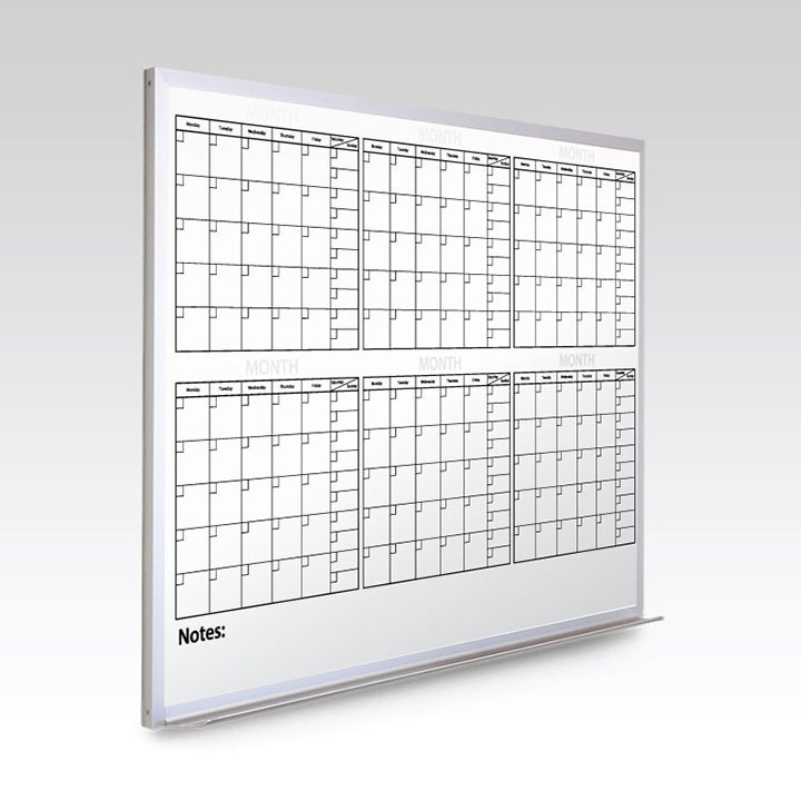 Custom 6 Month At-A-Glance Magnetic Whiteboard Calendar 60 x 48