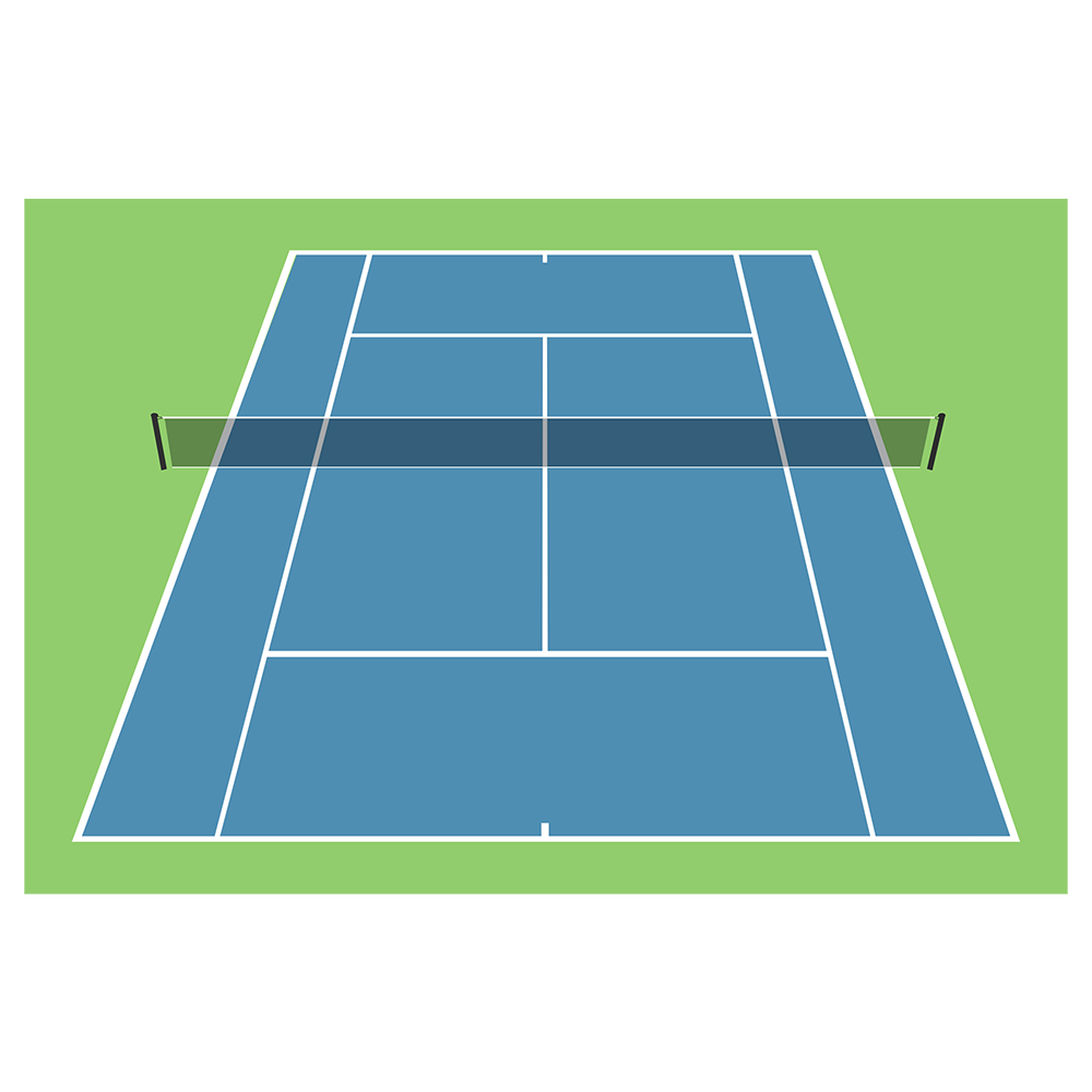tennis court cartoon