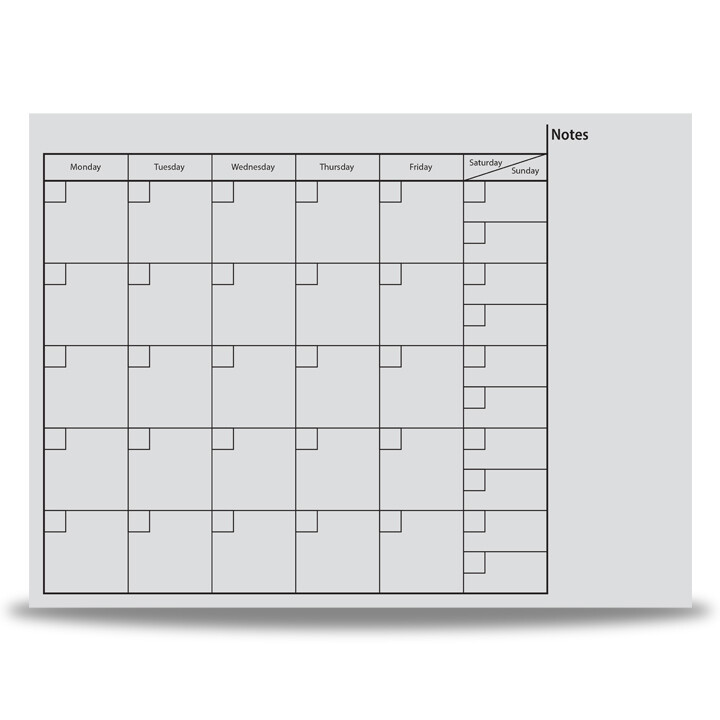 Glassboard Calendar At-A-Glance