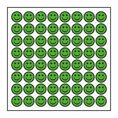 Magnetic Printed Vinyl Indicator - Face Edition (Sheet of 64)