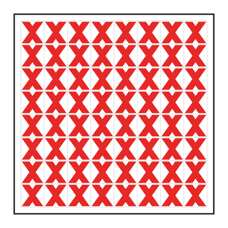 Magnetic Printed Vinyl Indicator - Symbols Edition (Sheet of 64)