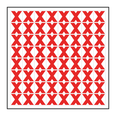 Magnetic Printed Vinyl Indicator - Symbols Edition (Sheet of 64)