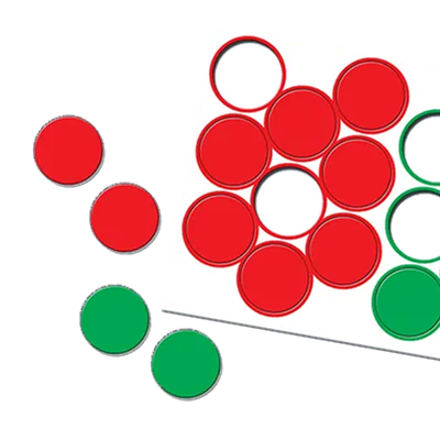 Vinyl Sheet of Magnetic Red and Green 1.4″ Circles