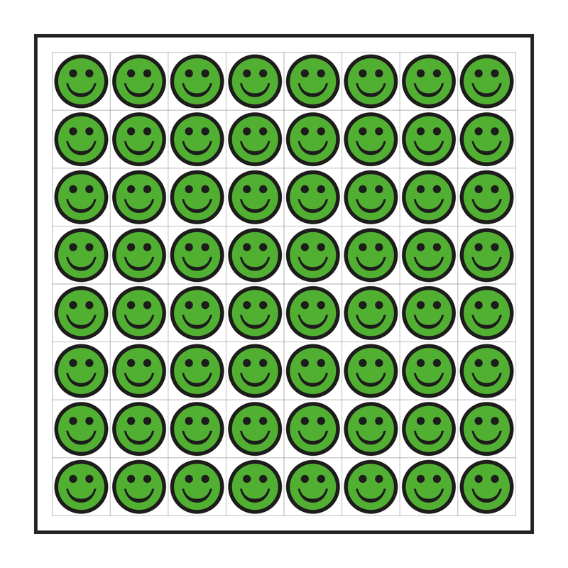 Magnetic Printed Vinyl Indicator - Face Edition (Sheet of 64)