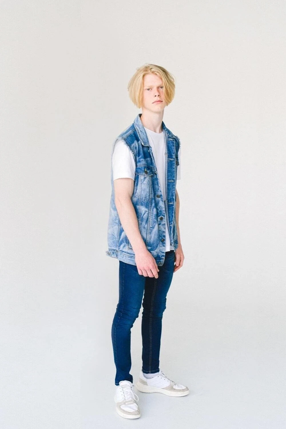 SAMPLE. Sleeveless Jeans Jacket
