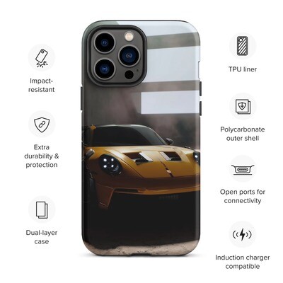 Porsche 911 GT3 RS Yellow Tough Phone Case for iPhone Version 3