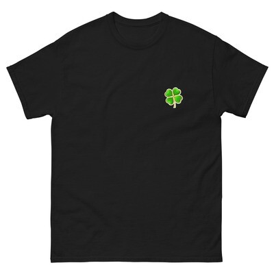 Four Leaf Clover with Gold Unisex Classic T-Shirt. Colors Available 