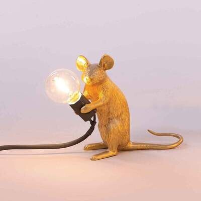 Mouse Lamp-Sitting Lampada Topolino Seduto _15071gld