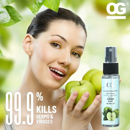 GREEN APPLE DISINFECTANT SANITIZER SPRAY - 35ML