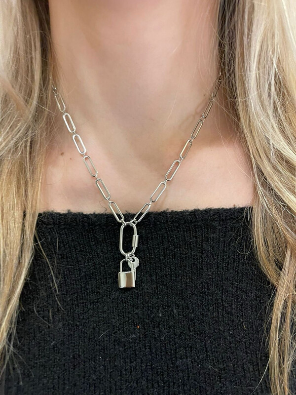 Slotje Zilver Ketting