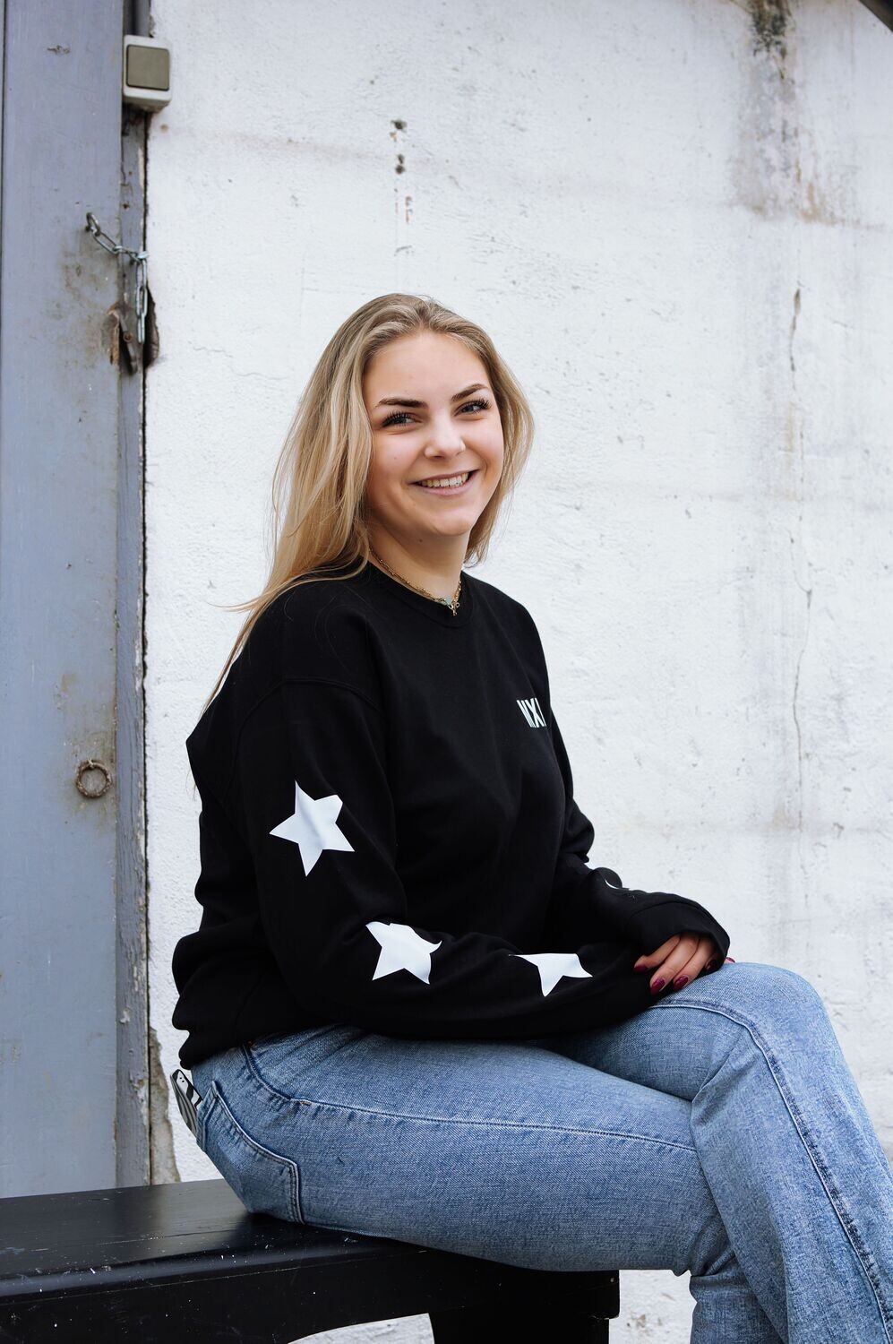 De Zwarte Noor Sweater Met Wit