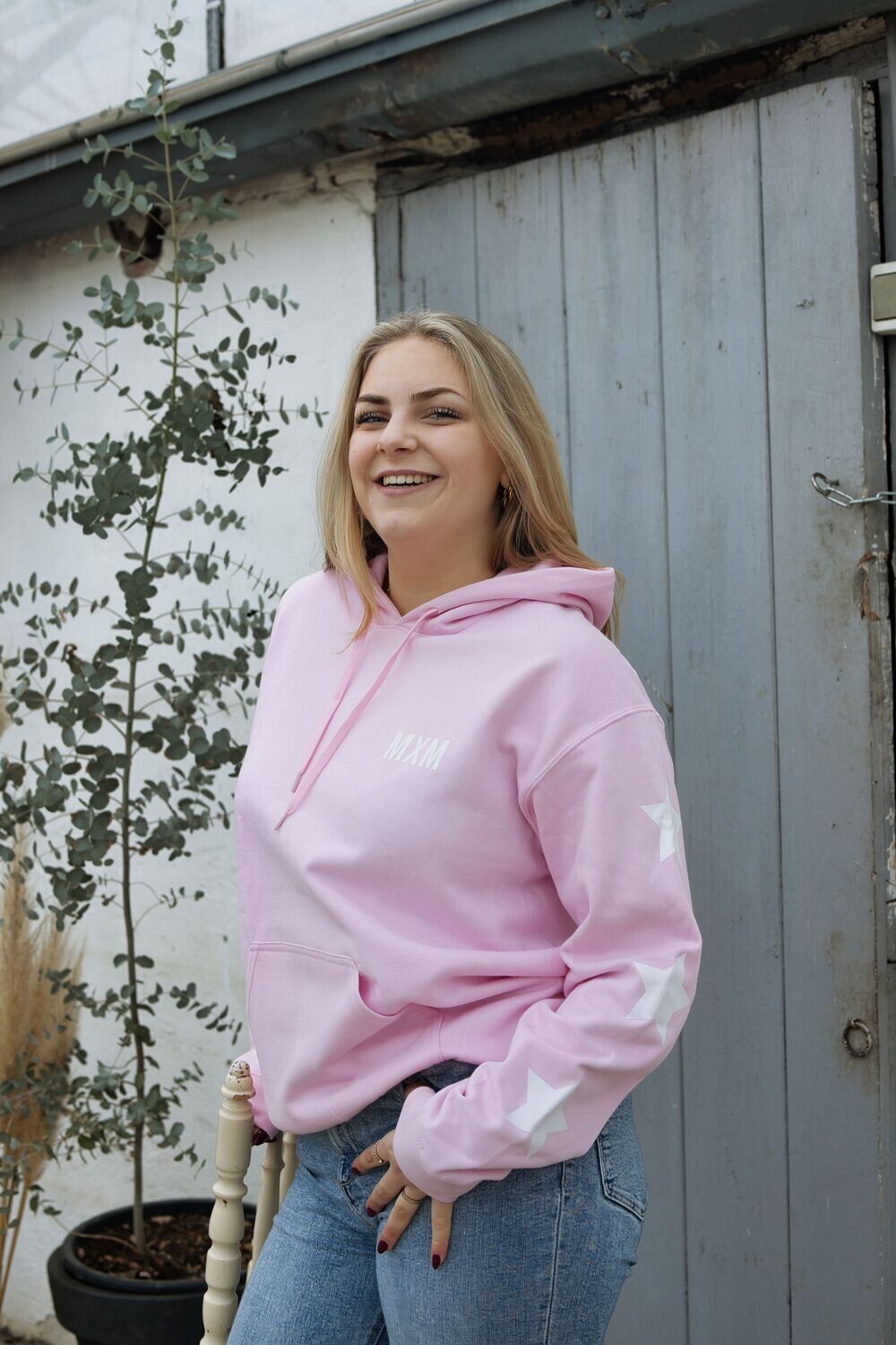 HOODIE De Pink Noor Met Wit