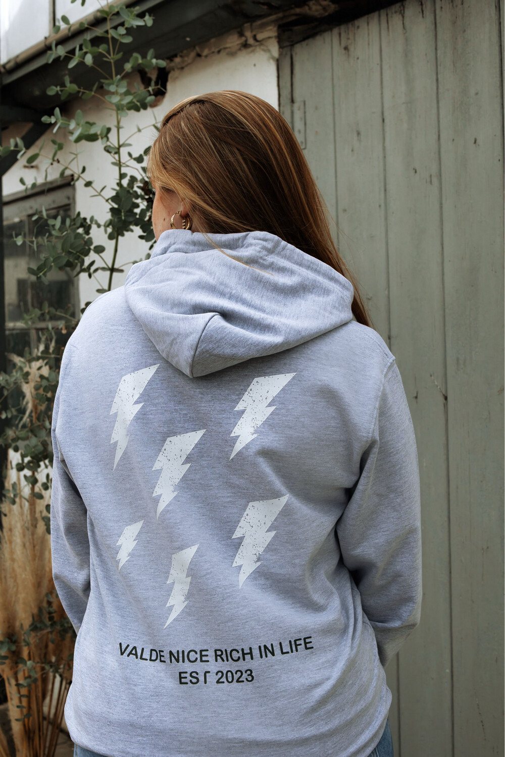 HOODIE grijze bliksem valde nice