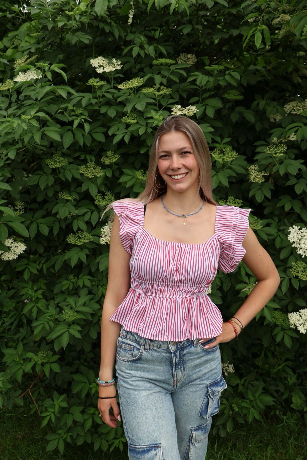 Alice top striped red