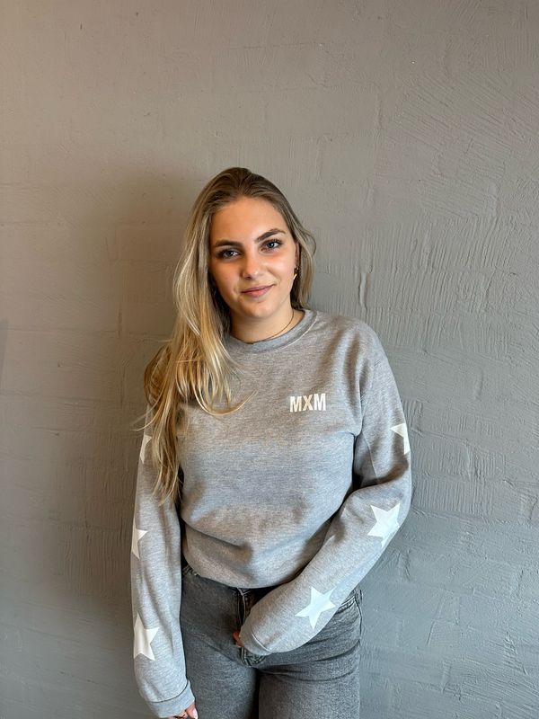 De Grijze noor Sweater Met wit