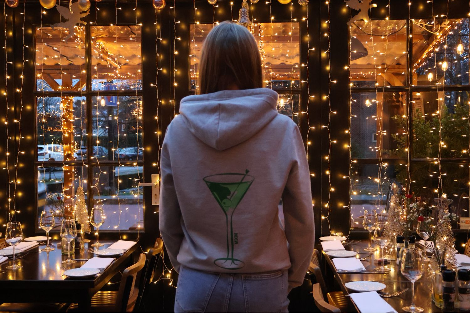 GREEN MARTINI HOODIE grijs