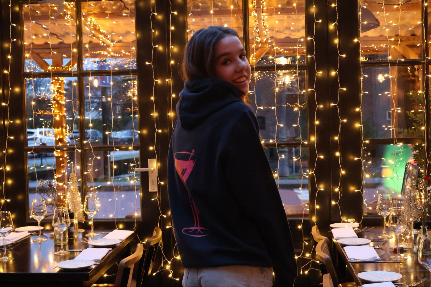 PINK MARTINI HOODIE zwart