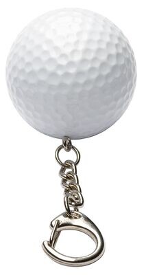 Schlüsselanhänger mit Golfball in Farbe weiss