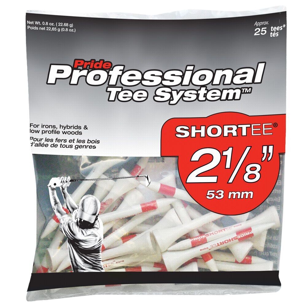PTS Wood Golf Tee 2-1/8, weiß-rot, Beutel mit 25