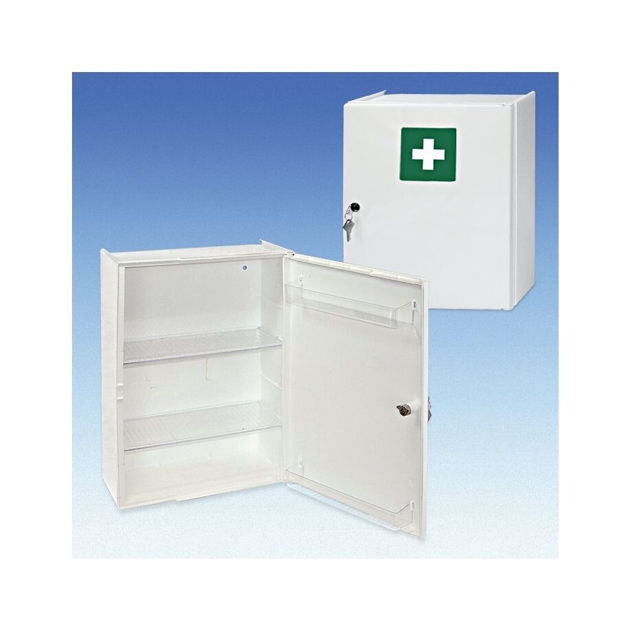Verbandschrank Kunststoff 31,5 x 42 x 15 cm, damastweiß, leer