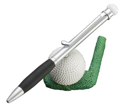 Golfball-Kugelschreiber mit Halter