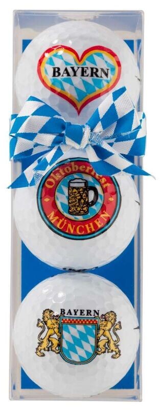 3 Golfbälle mit Original Bayern Motiven 3 Golfbälle mit Original Bayern Motiven